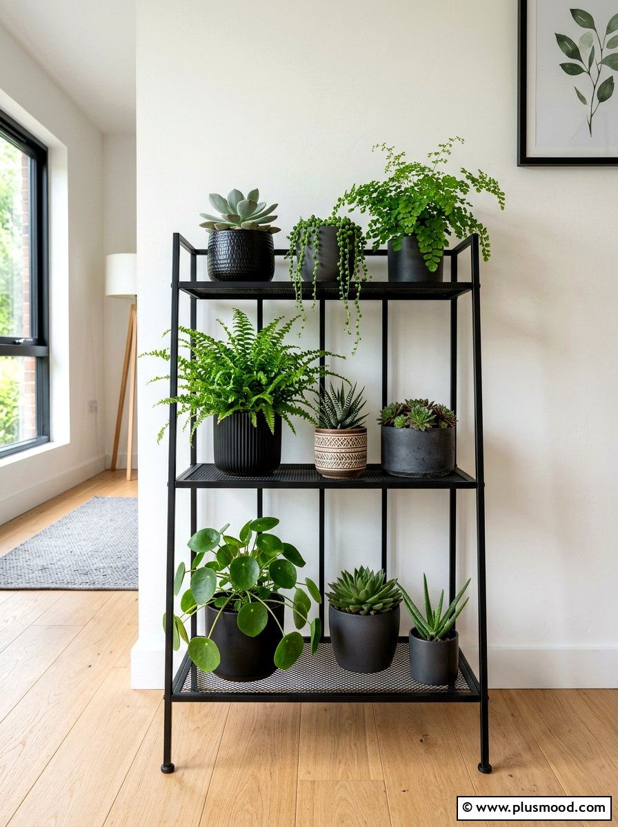 Tiered Plant Stand - 25 small backyard ideas for renters