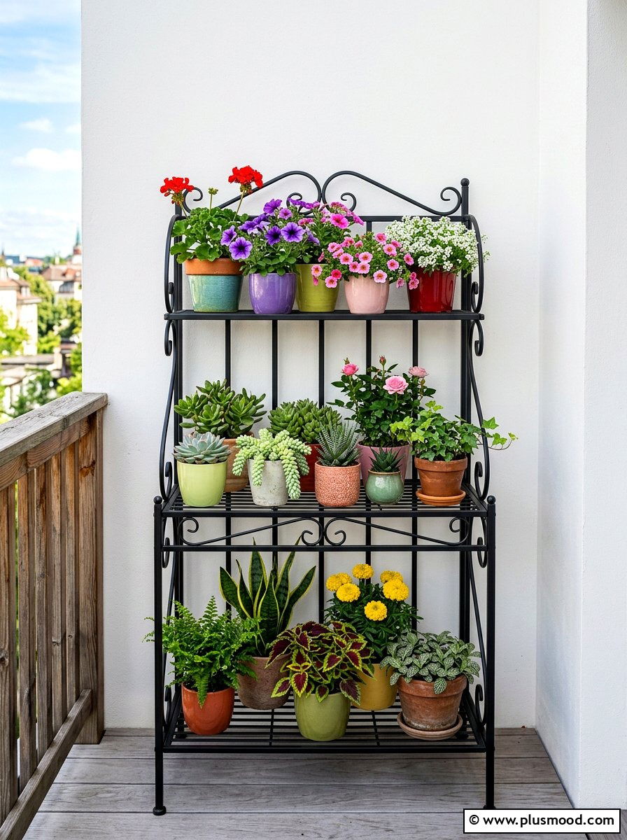 Tiered Plant Stand For Balcony - 25 summer balcony garden ideas