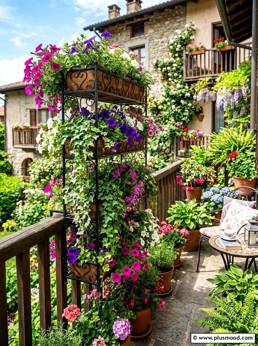 Tiered Railing Planter - 25 summer railing planter balcony ideas