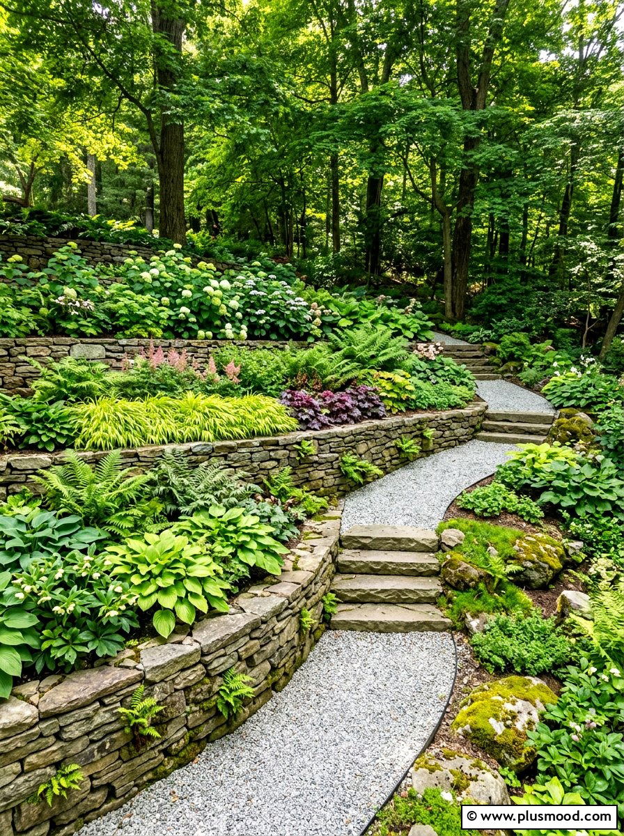 Tiered Shade Garden - 25 summer shade garden ideas