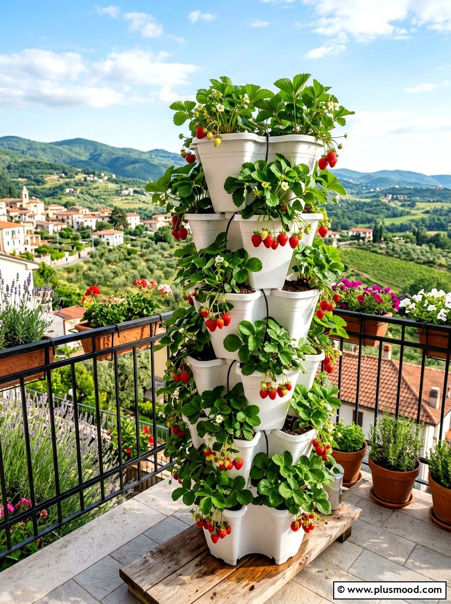 Tiered Strawberry Tower - 25 best summer planter ideas
