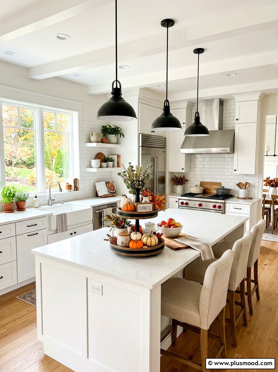 Tiered Tray Decor - 25 summer to fall kitchen decor ideas