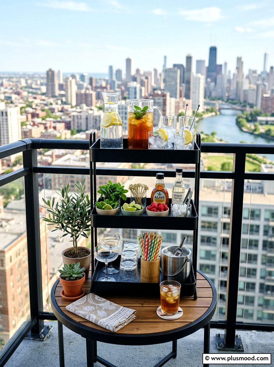 Tiered Tray Drink Organizer - 25 summer iced tea bar ideas