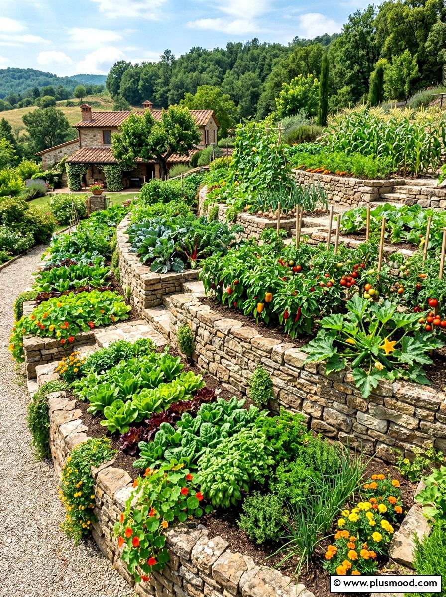 Tiered Vegetable Garden - 25 summer vegetable garden ideas