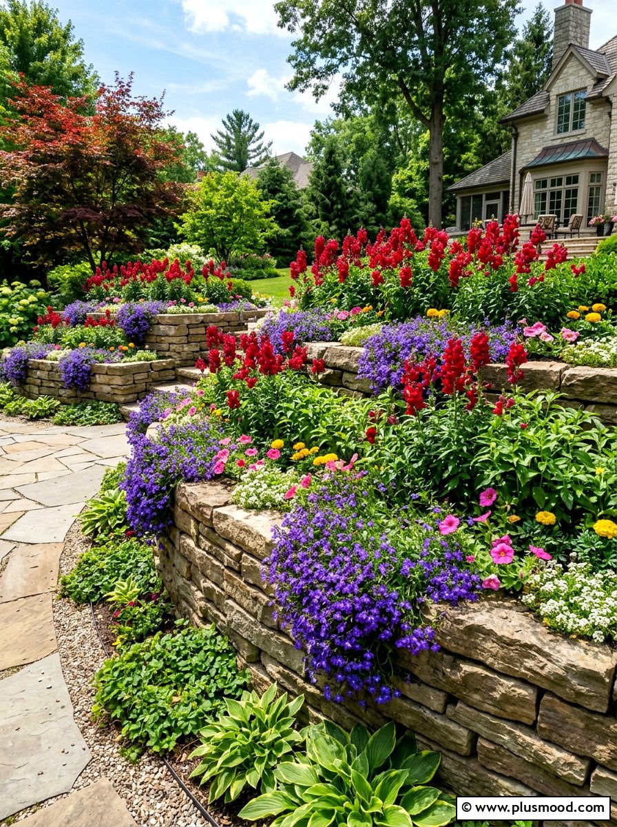 25 Summer Flower Bed Ideas for Colorful Garden Curb Appeal