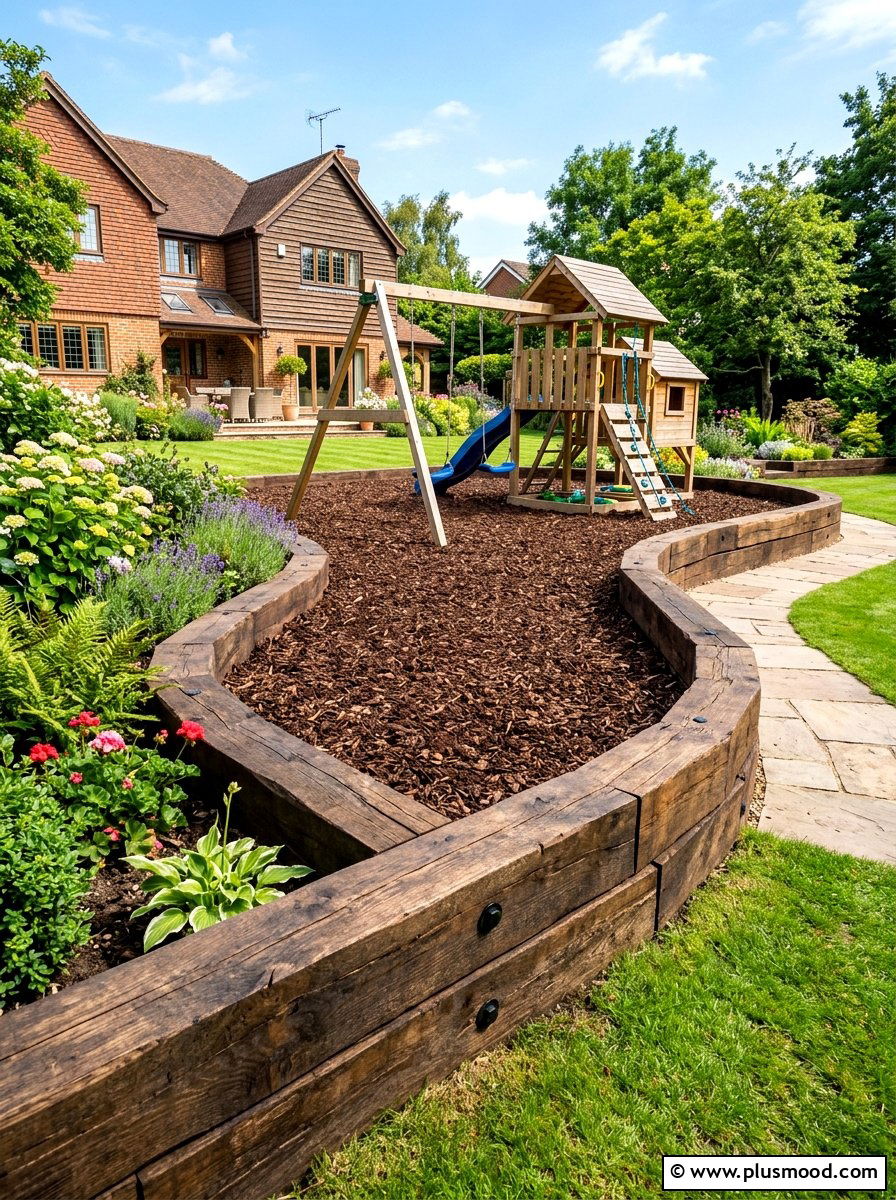 Timber Garden Border - 25 summer garden edging ideas