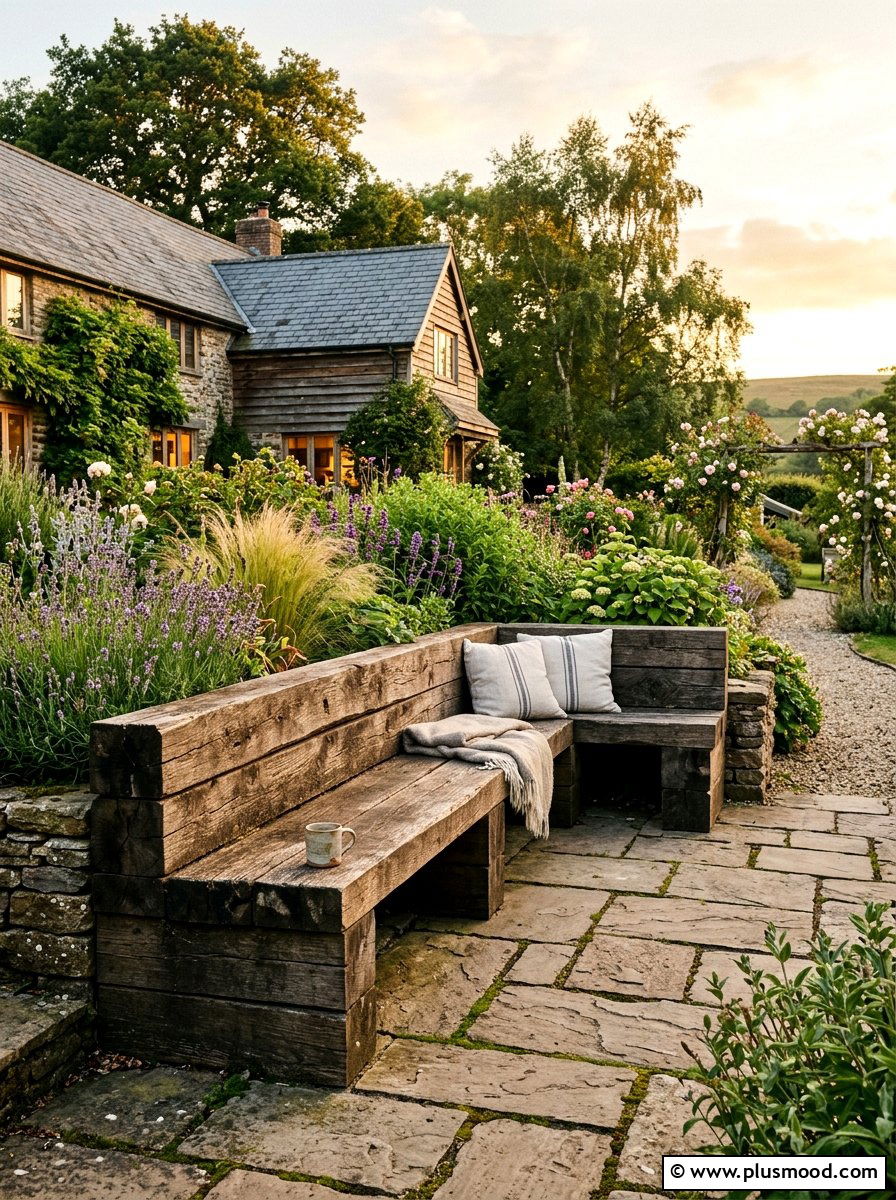 Timber seating wall - 25 small backyard ideas with seating wall