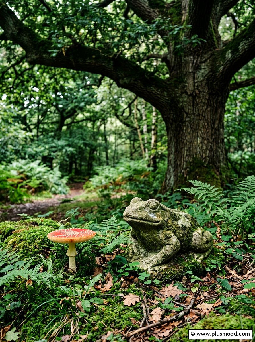 Toadstool and frog rock - 25 painted rock ideas with frog art