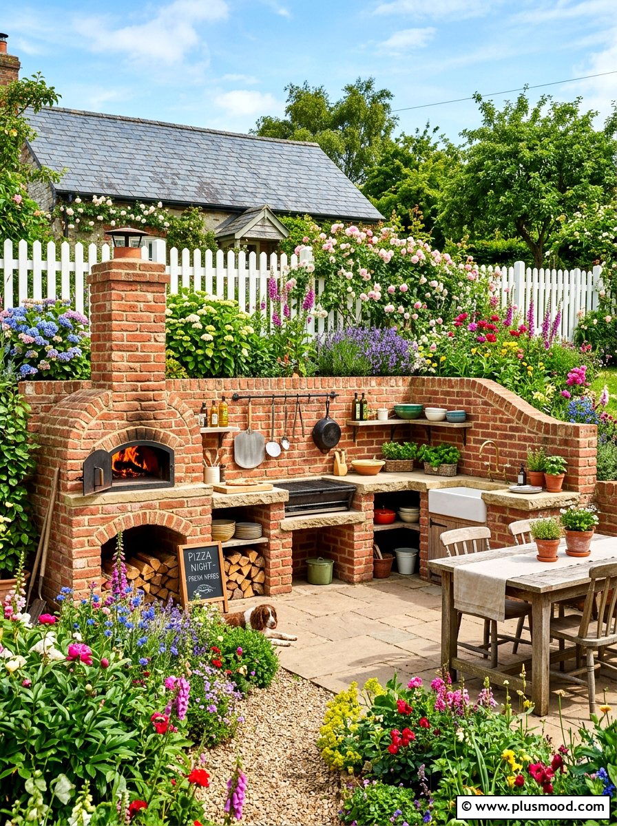 Traditional Brick Kitchen - 25 summer kitchen ideas