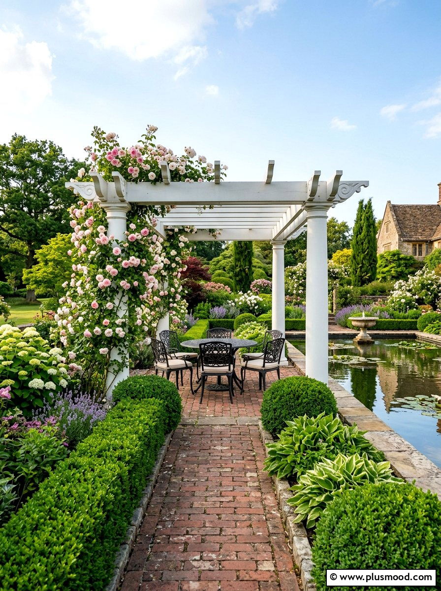 Traditional Garden Pool Pergola - 25 pool landscaping ideas with pergola