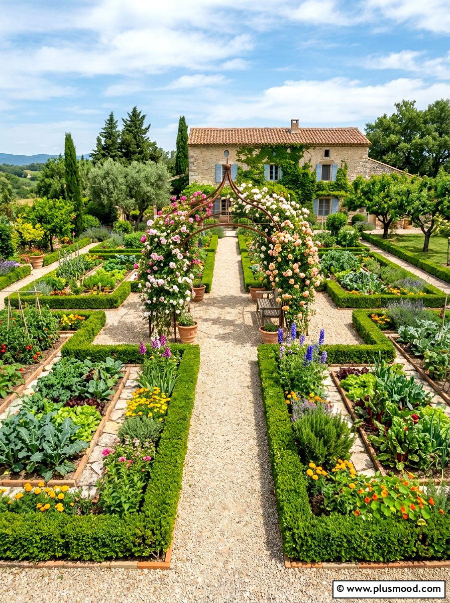 Traditional Potager Garden - 25 summer garden layout ideas