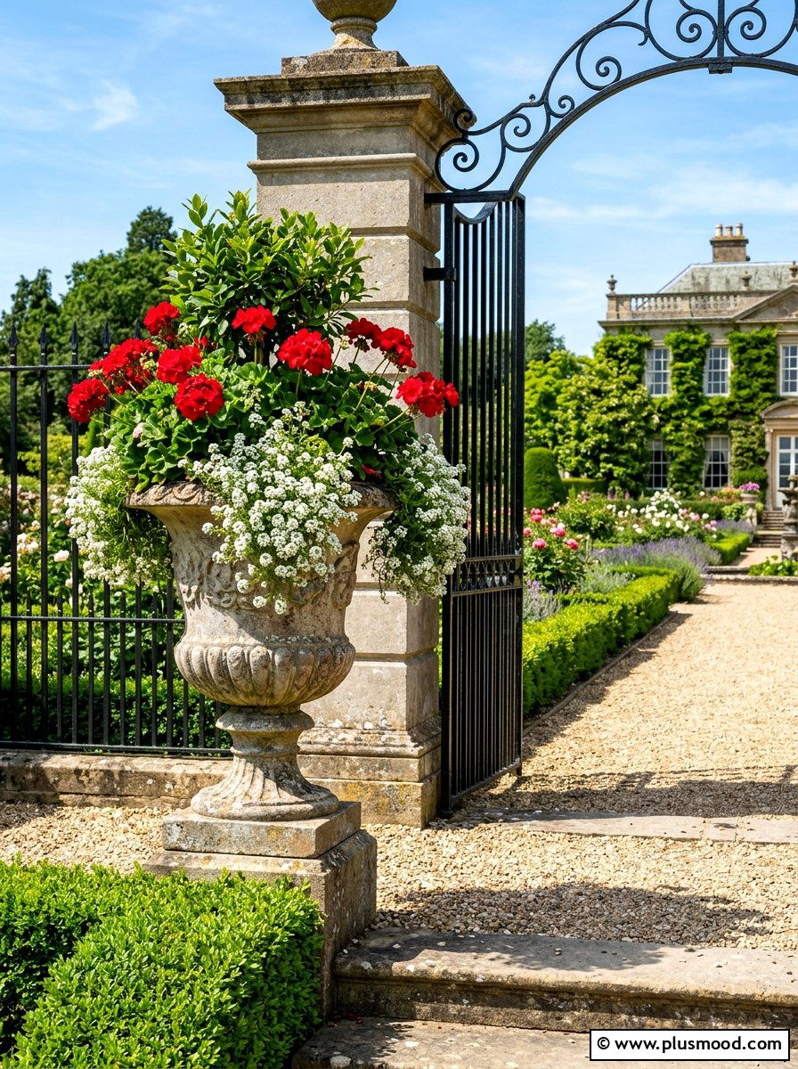 Traditional Urn Arrangement - 25 summer large planter ideas