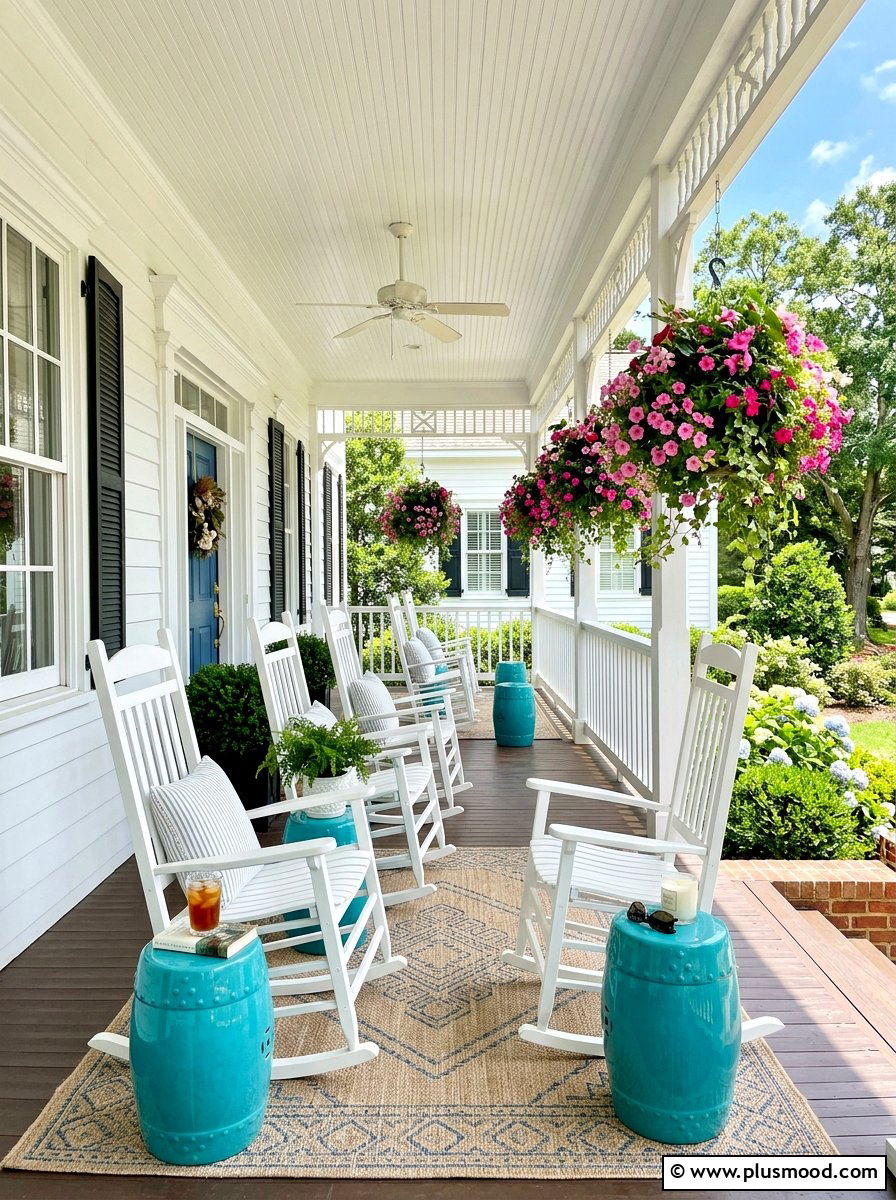 Traditional rocking porch - 25 summer front porch styling ideas