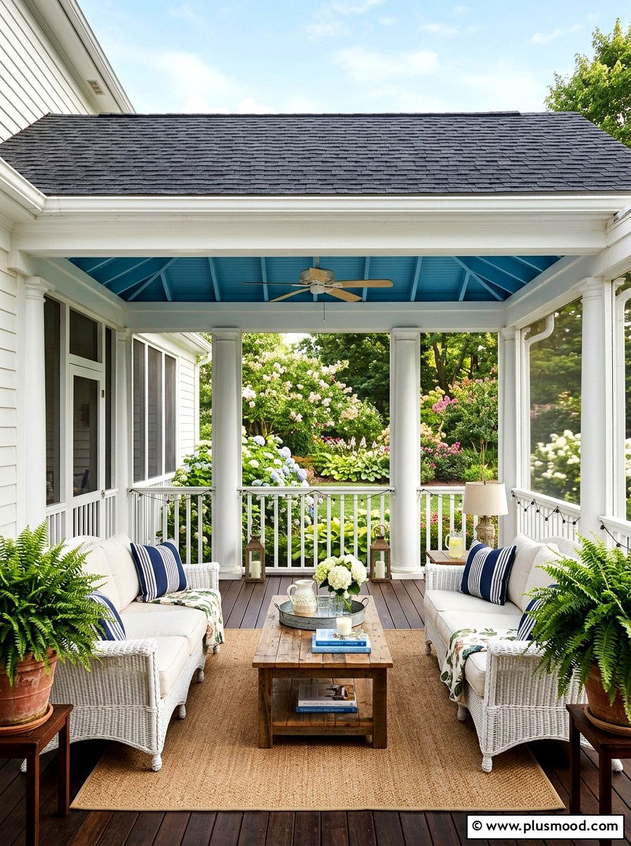 Traditional screened porch - 25 summer screened front porch ideas