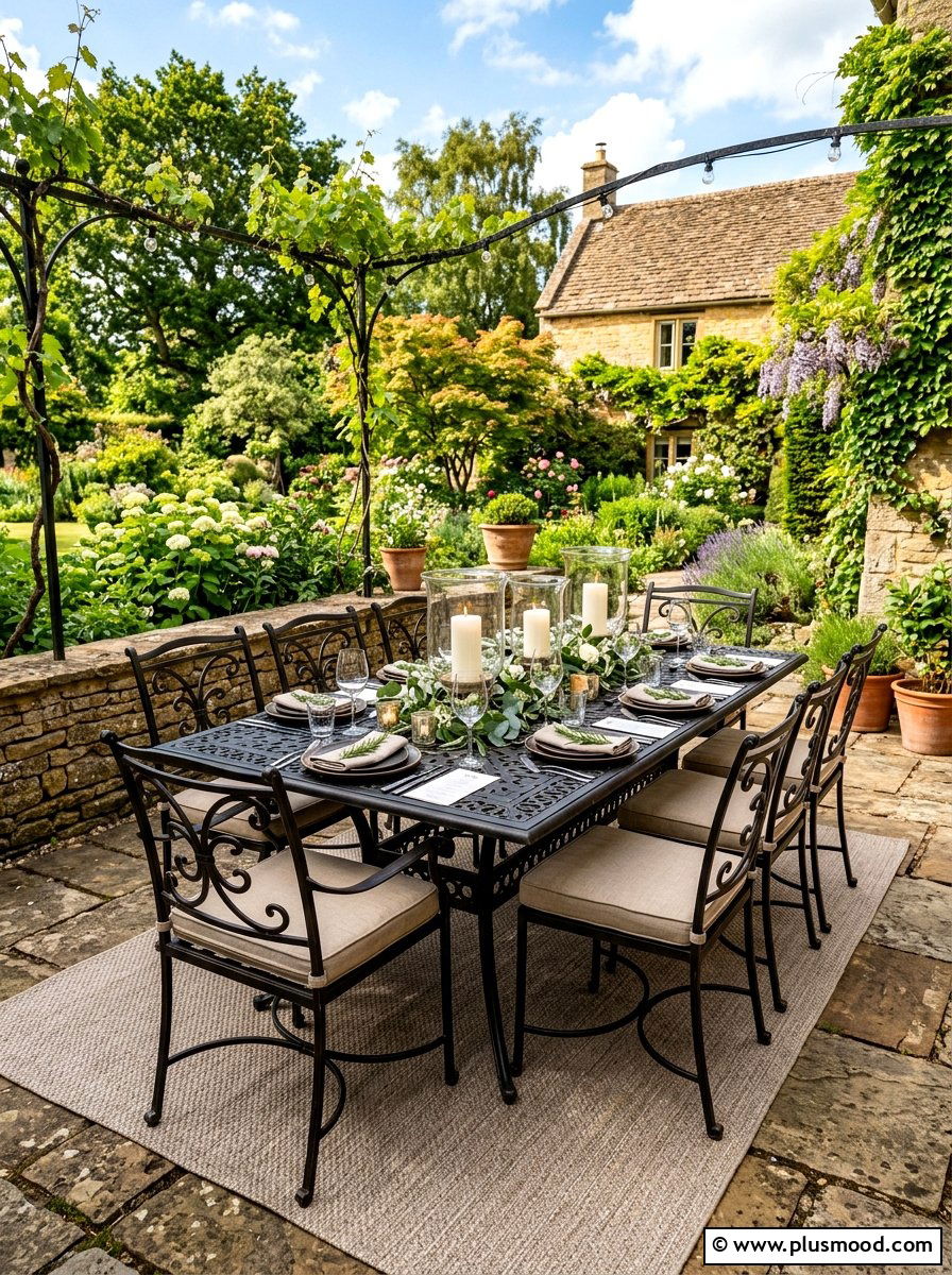 Traditional stone patio dining - 25 late summer patio decor ideas