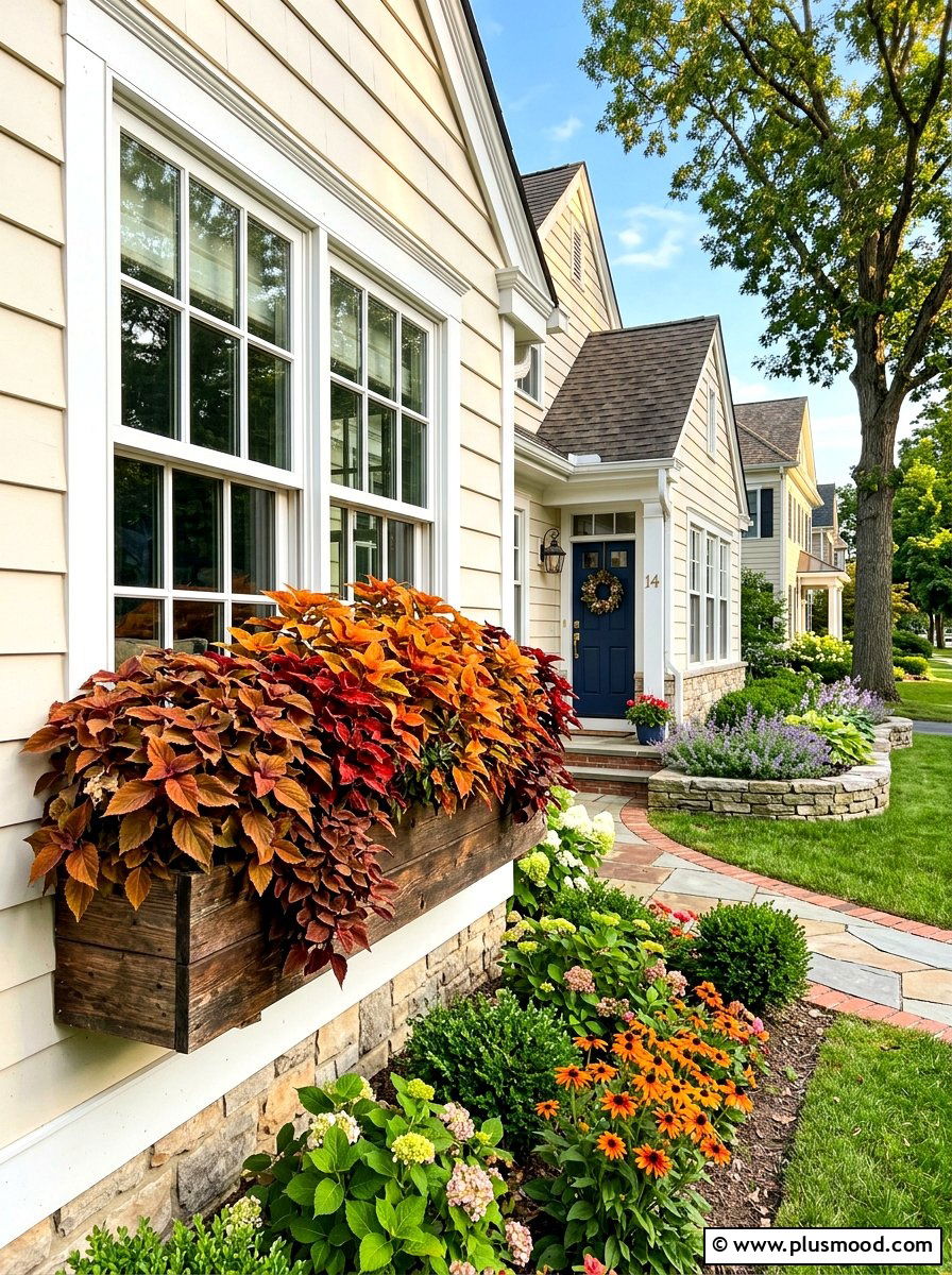 Trailing Coleus In Window Boxes - 25 summer planters with coleus ideas