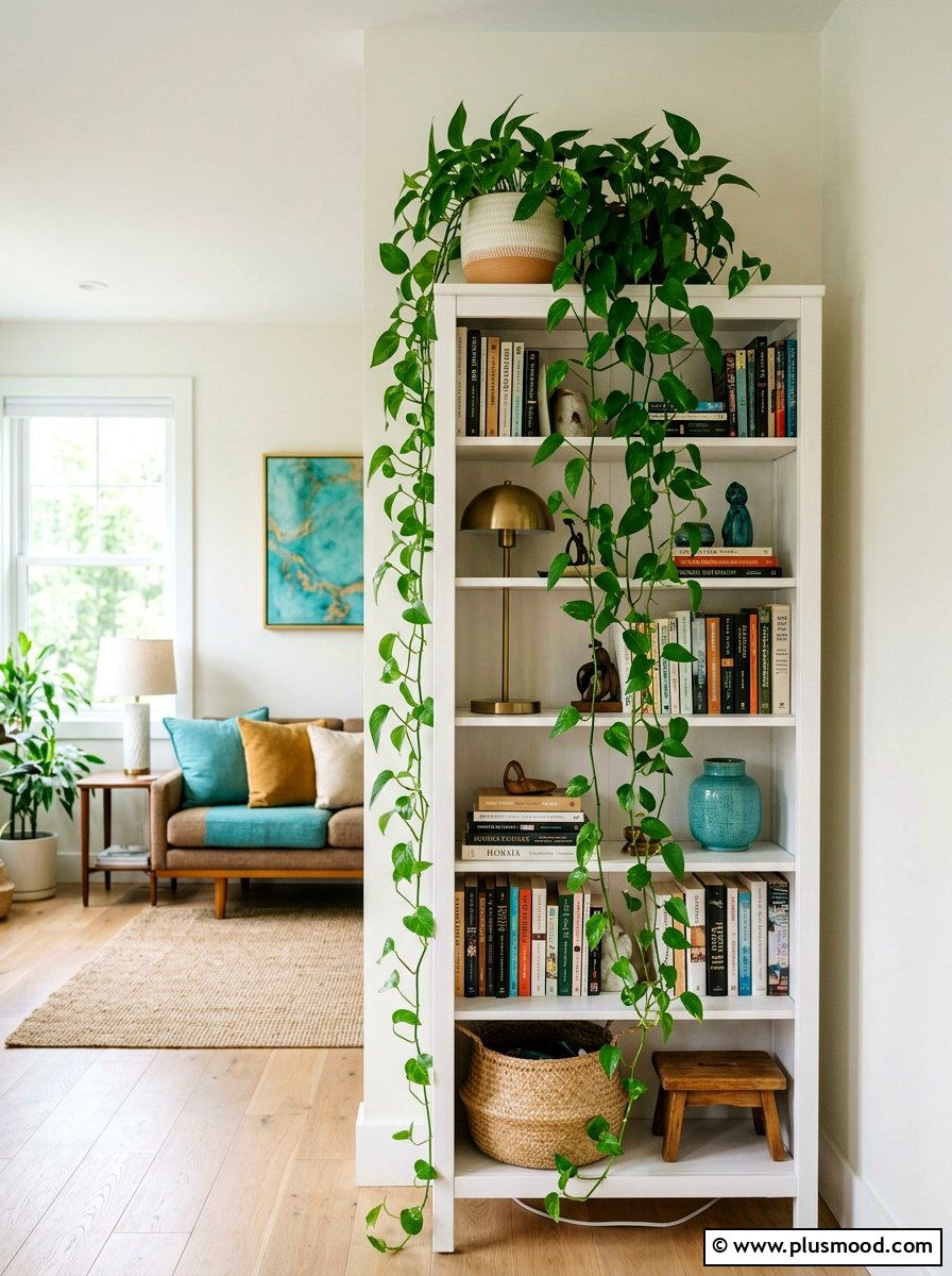 Trailing pothos vine - 25 summer greenery decor ideas for living room