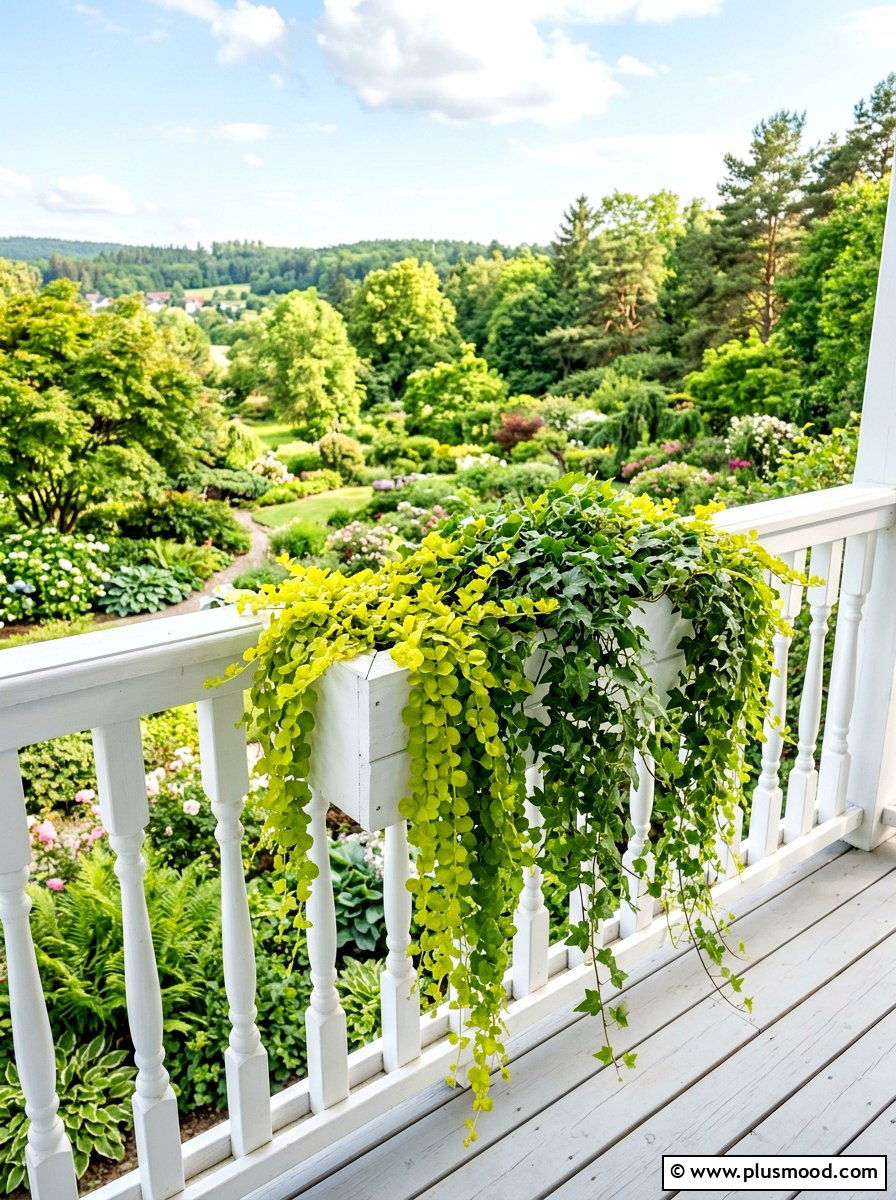 Trailing vine railing planter - 25 summer railing planter ideas