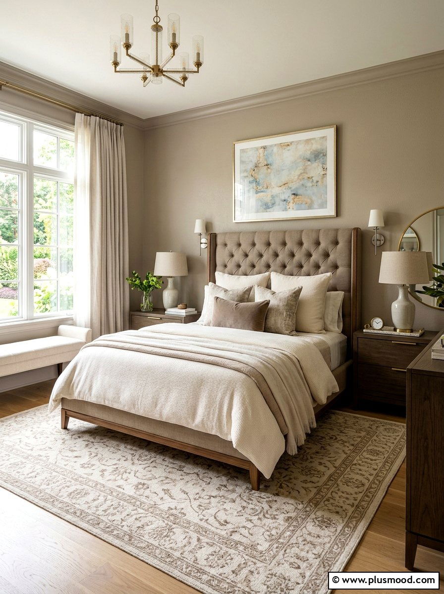 Transitional Neutral Bedroom - 25 neutral summer bedroom ideas