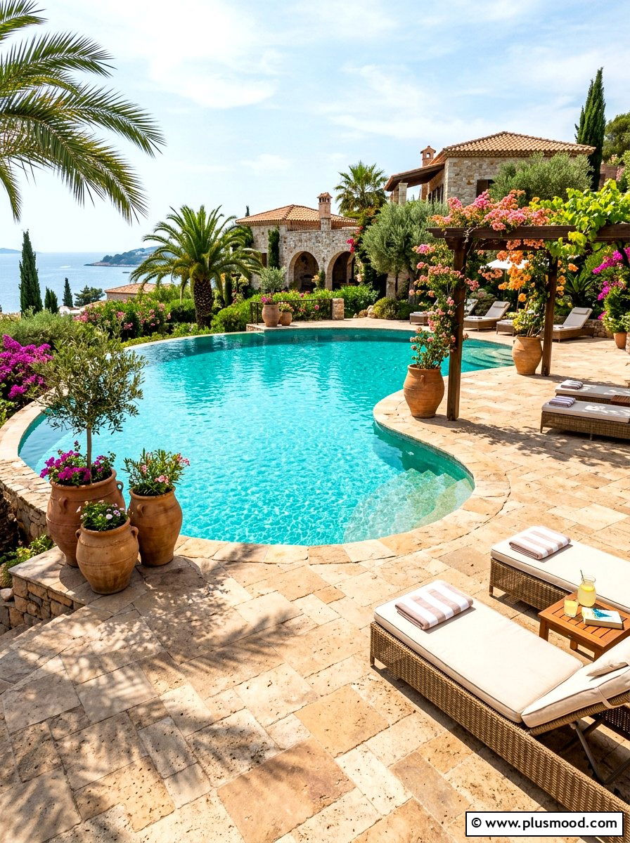 Travertine Pool Deck - 25 summer pool deck ideas