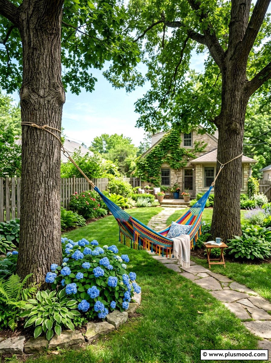 Tree Hanging Hammock In Small Yard - 25 small backyard ideas with hammock