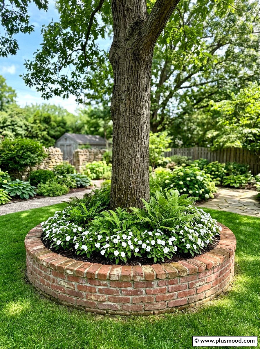 Tree Ring Planter - 25 summer budget landscaping ideas