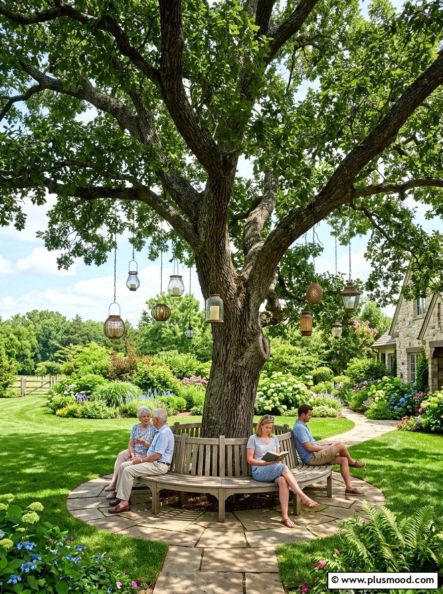 Tree Shade Seating - 25 summer backyard cozy corner ideas