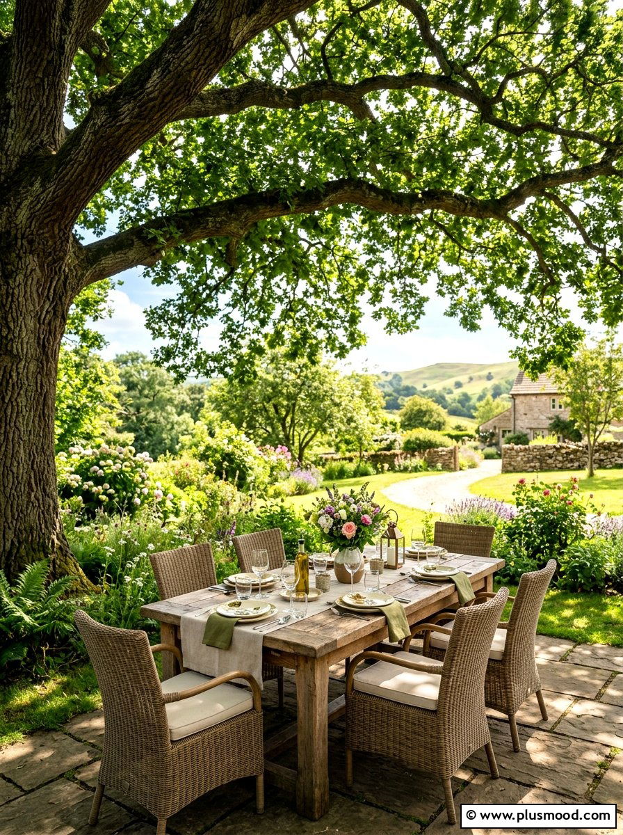 Tree Shaded Dining - 25 late summer outdoor dining ideas