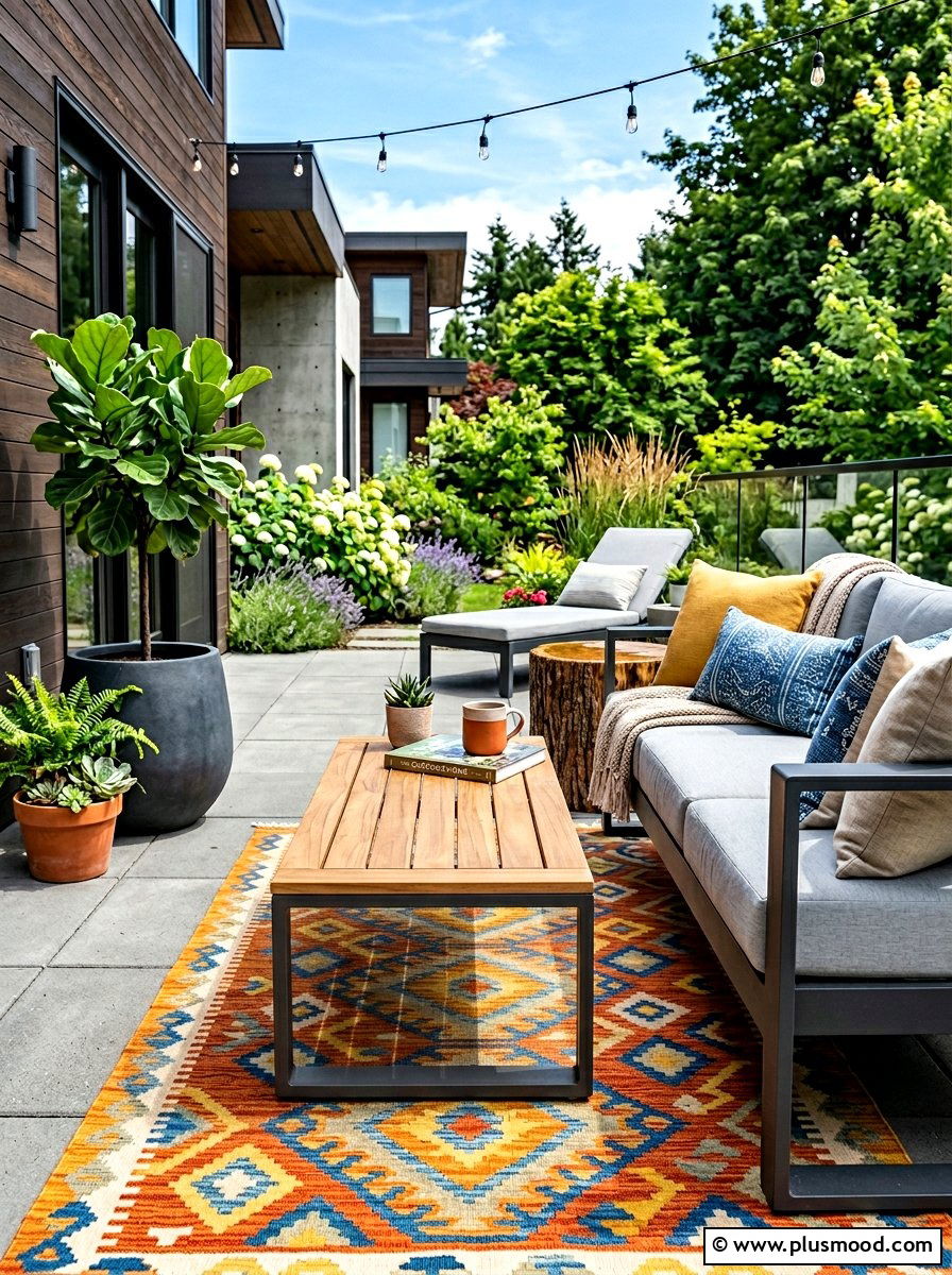 Tree Stump Side Table - 25 summer backyard ideas on a budget