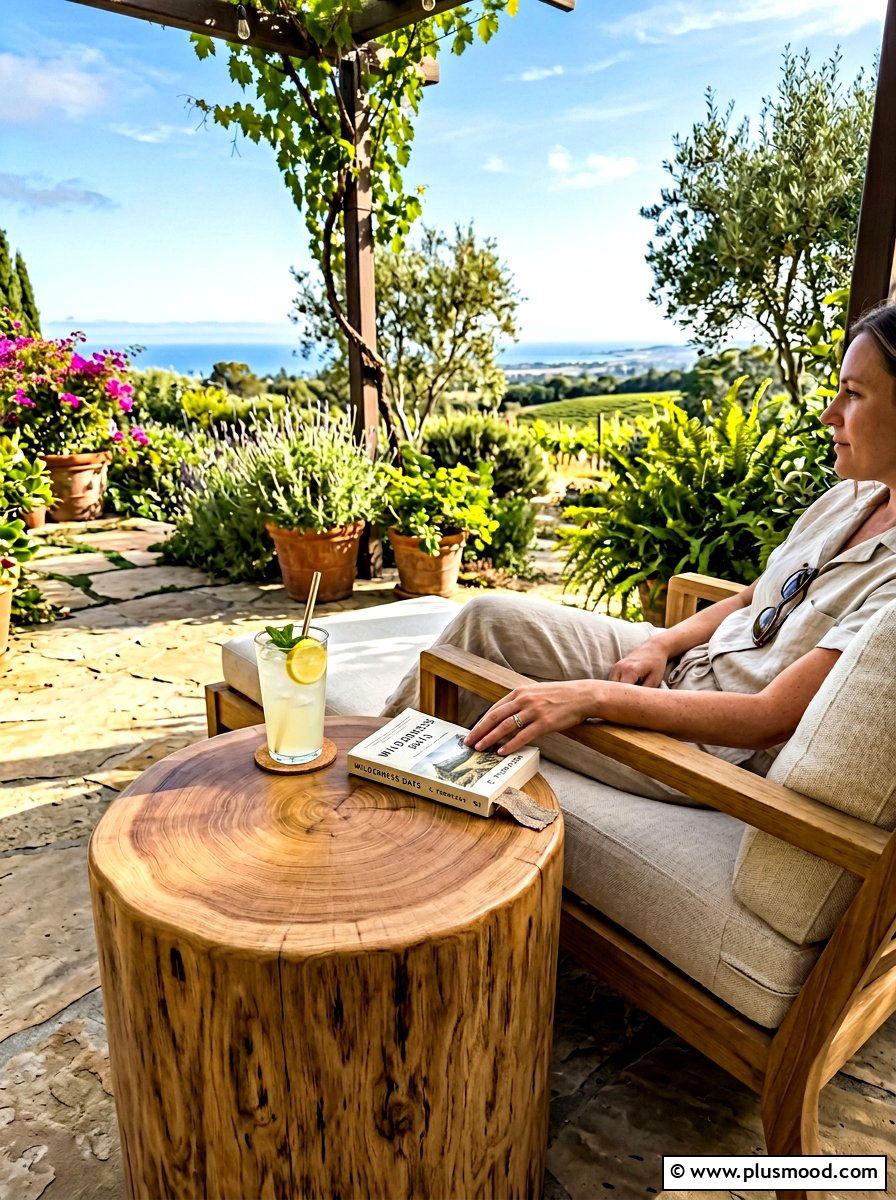 Tree Stump Table - 25 budget summer garden ideas