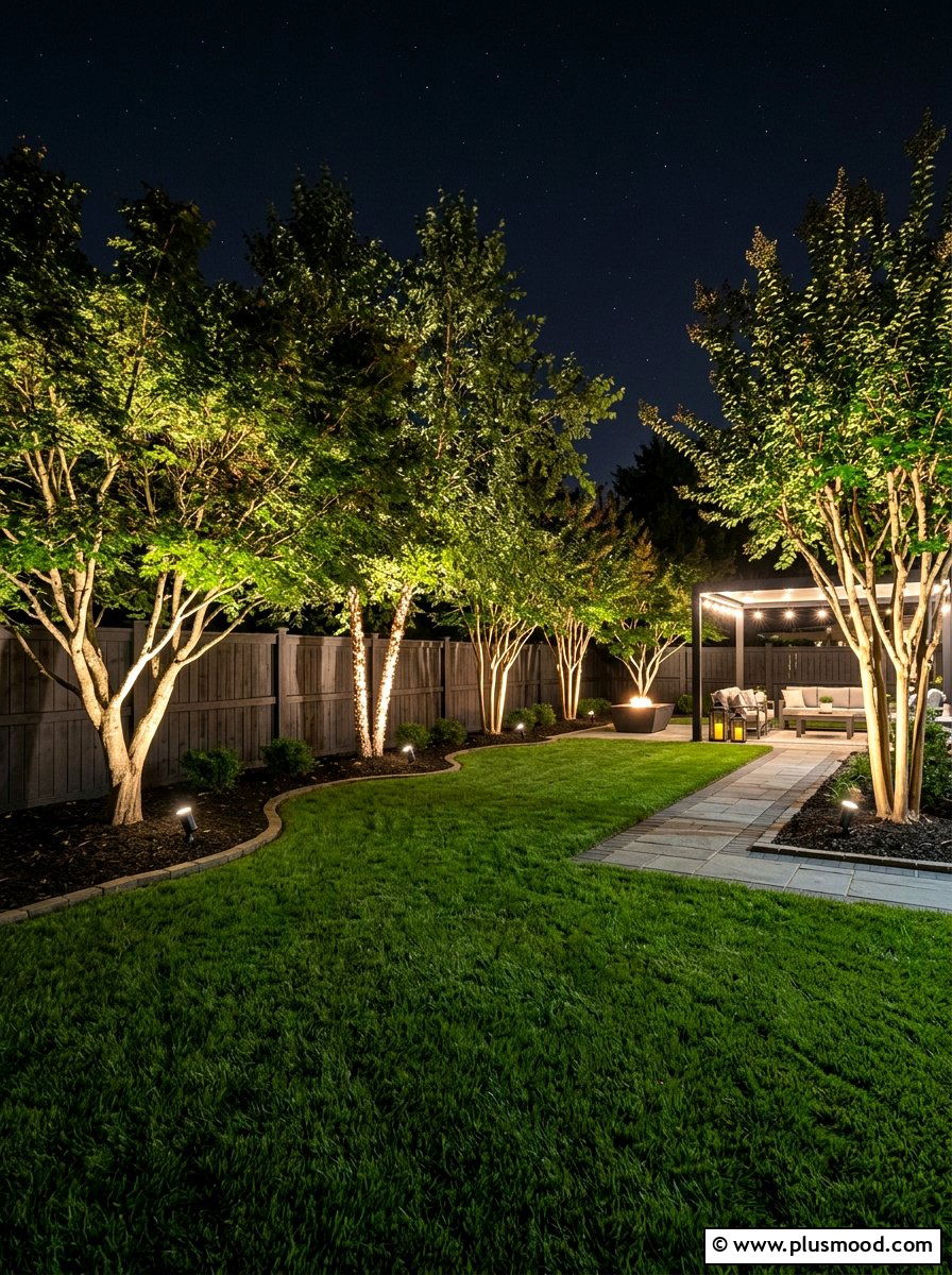 Tree Uplighting Fixtures - 25 summer backyard lighting ideas