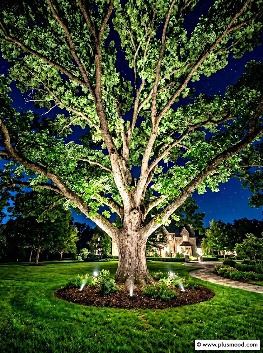 Tree Uplighting - 25 summer garden lighting ideas