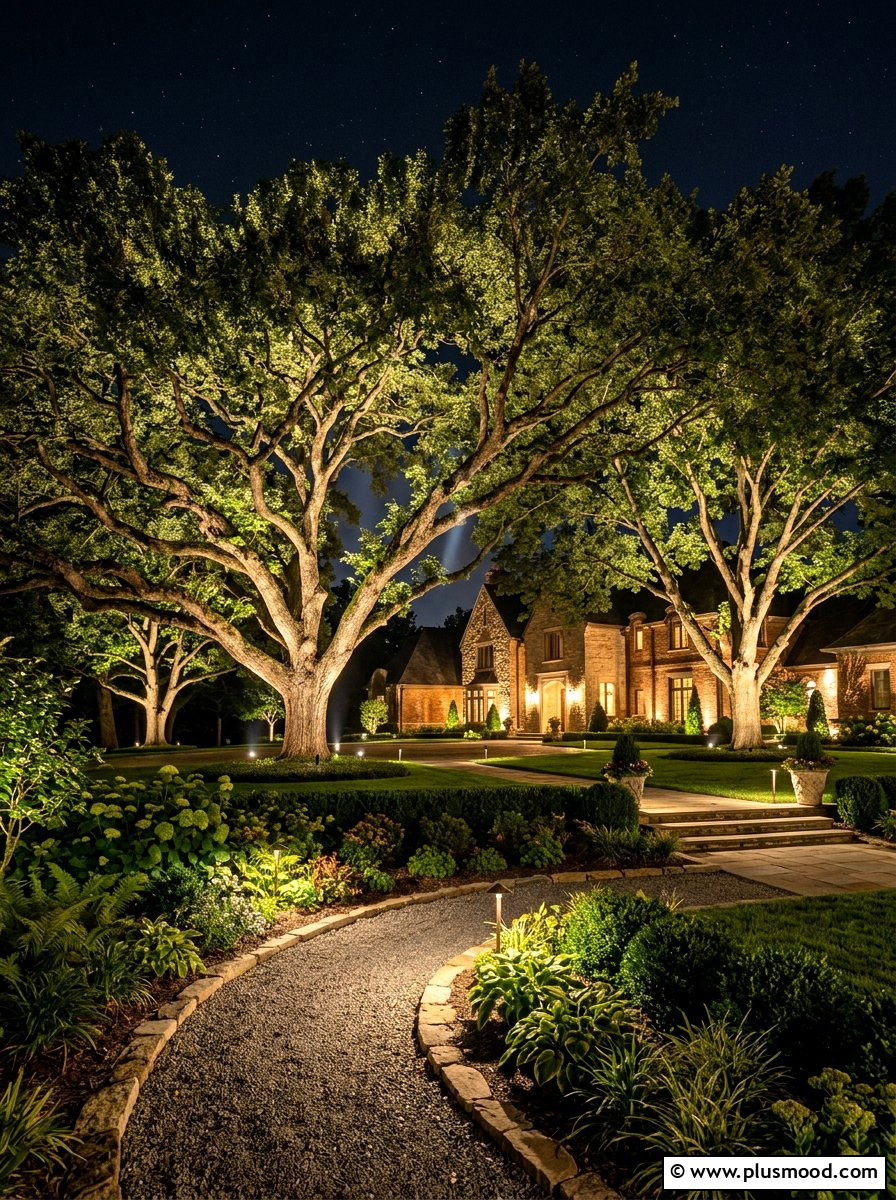 Tree uplighting - 25 summer landscape lighting ideas