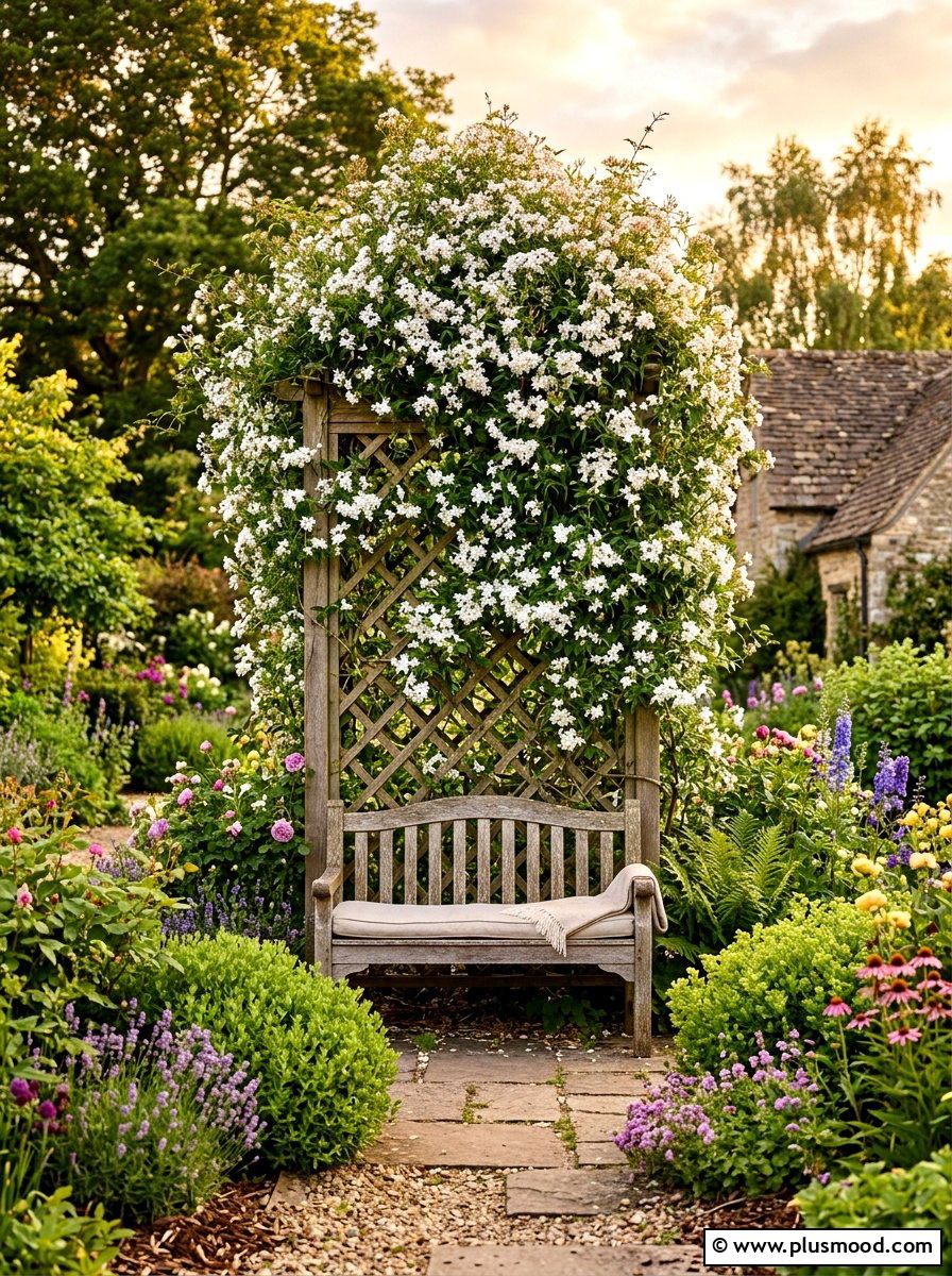 Trellis Climbing Plant - 25 summer small garden ideas