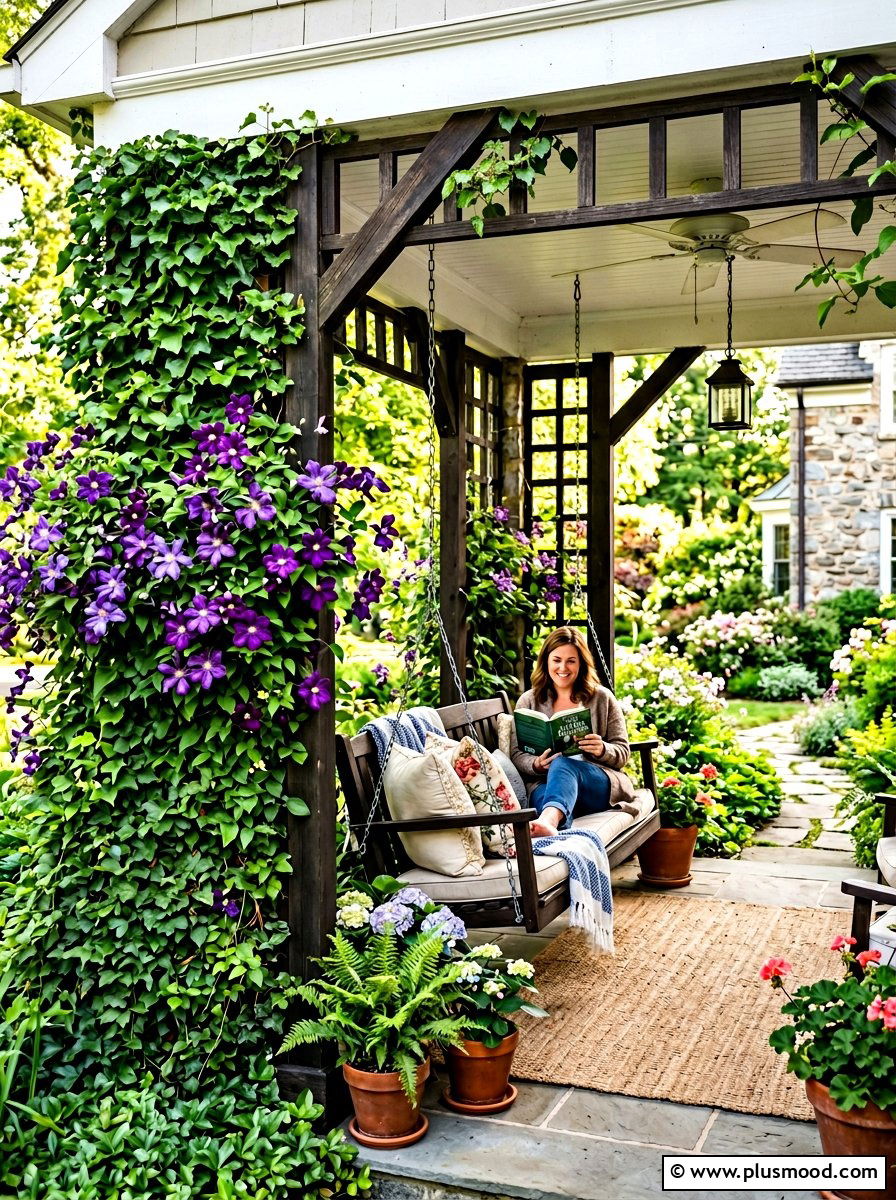 Trellis Privacy Screen - 25 summer front porch landscaping ideas