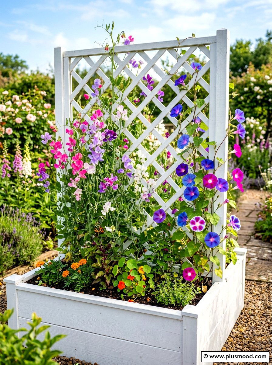 Trellis Topped Garden Bed - 25 summer raised garden bed ideas