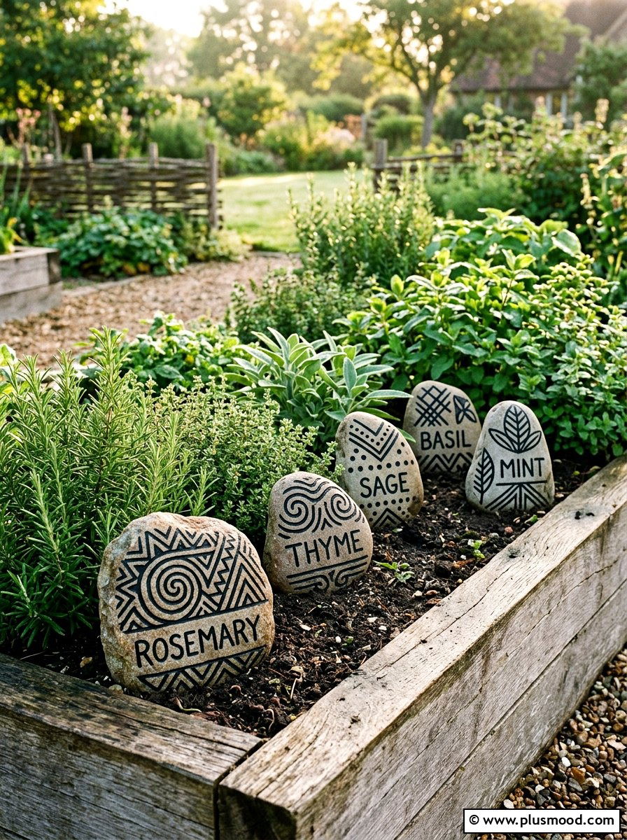 Tribal Pattern Rocks - 25 painted rock ideas with abstract designs