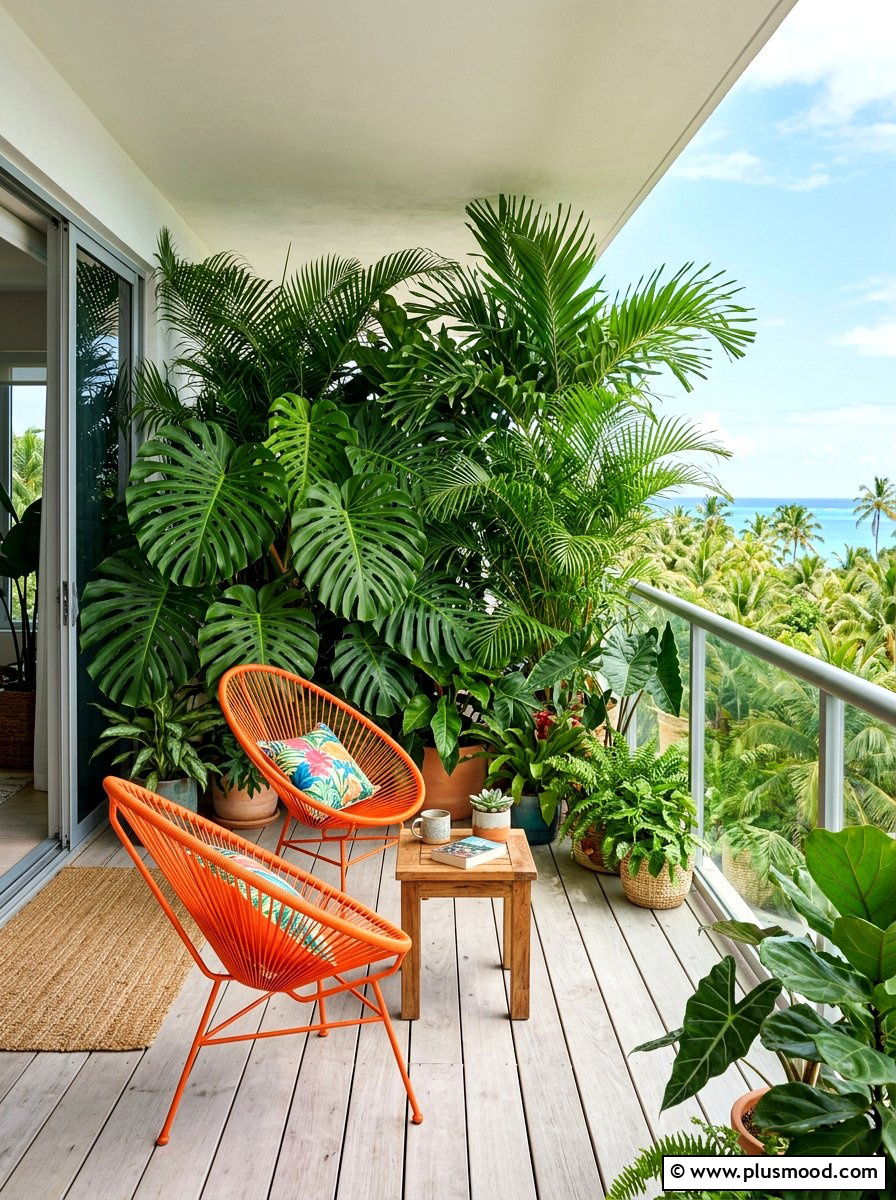 Tropical Balcony Plants - 25 summer balcony entertaining ideas