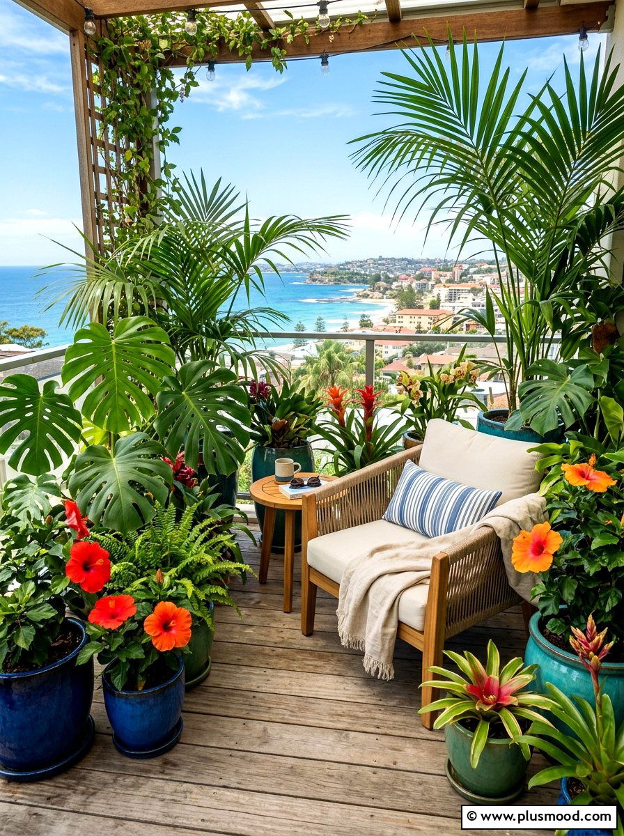 Tropical Balcony Plants - 25 summer balcony makeover ideas