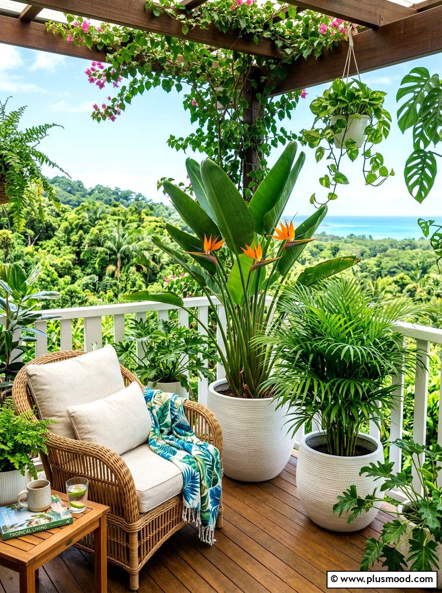 Tropical Balcony Plants - 25 summer condo balcony ideas