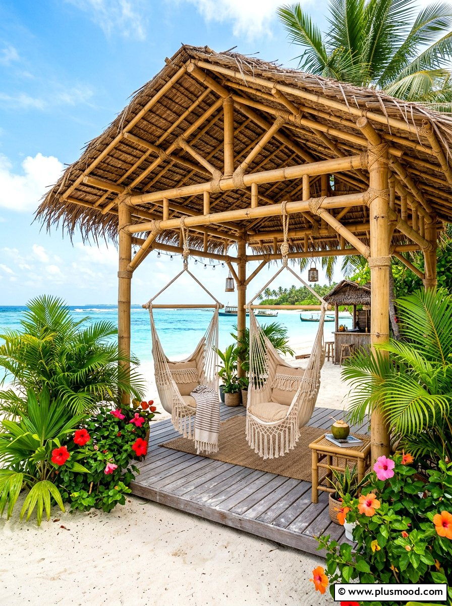Tropical Bamboo Pergola - 25 summer patio pergola ideas