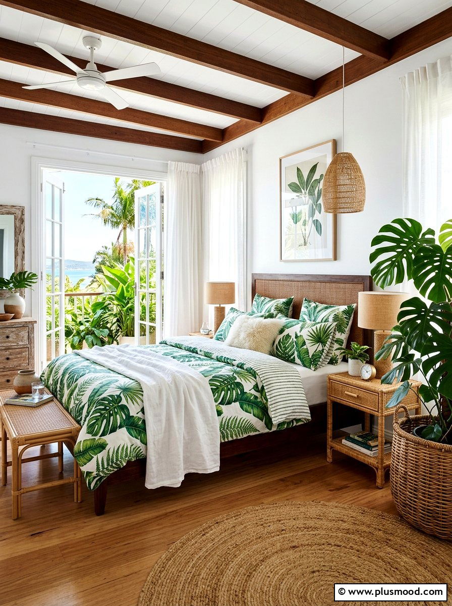 Tropical Bedroom Style - 25 cheap summer home decor ideas