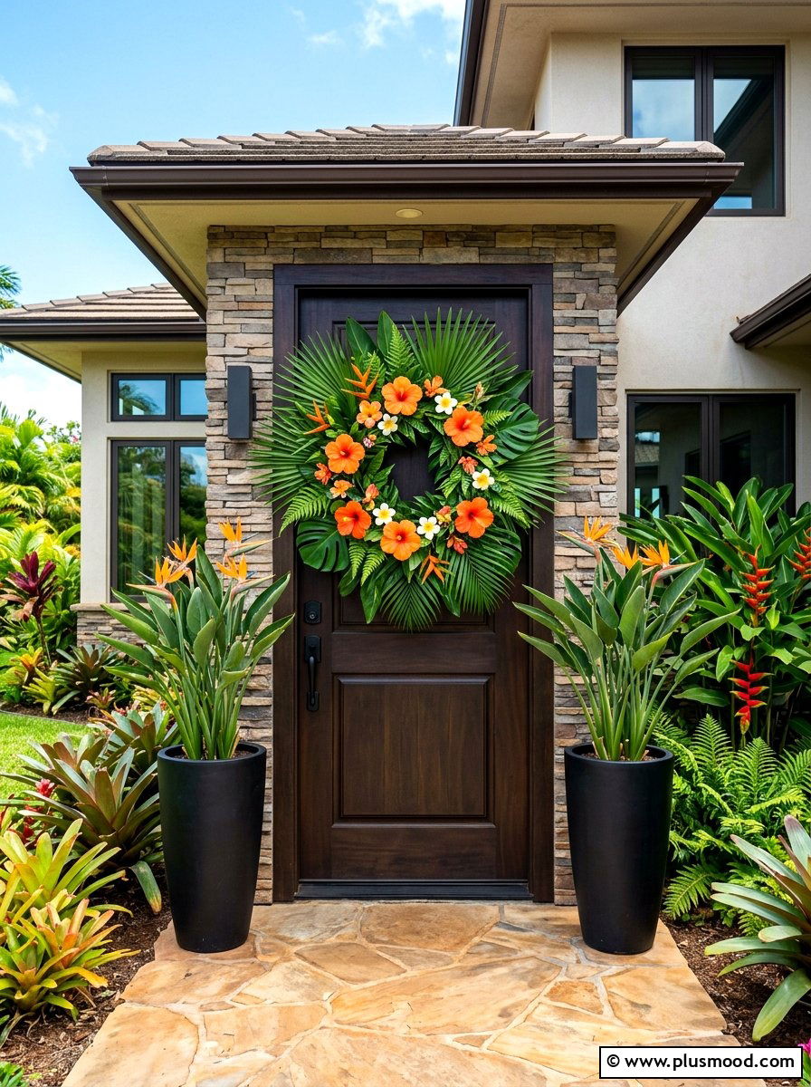 Tropical Door Decor - 25 summer front door decor ideas