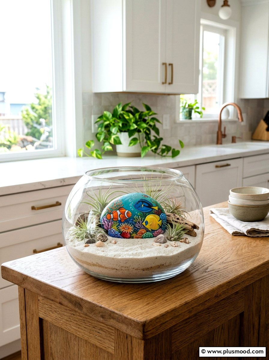Tropical Fish Painting - 25 painted rock ideas with ocean theme