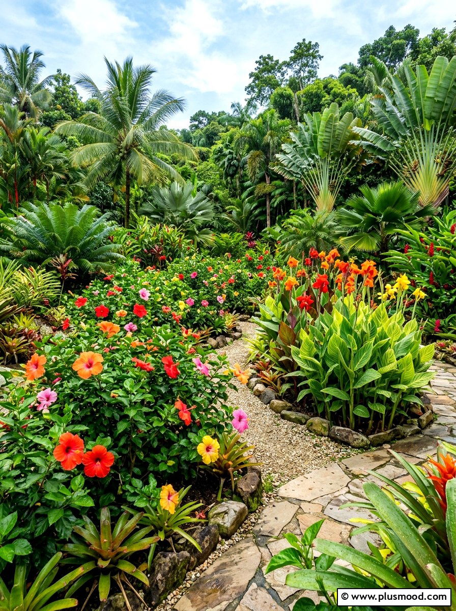 Tropical Flower Garden - 25 summer flower garden ideas