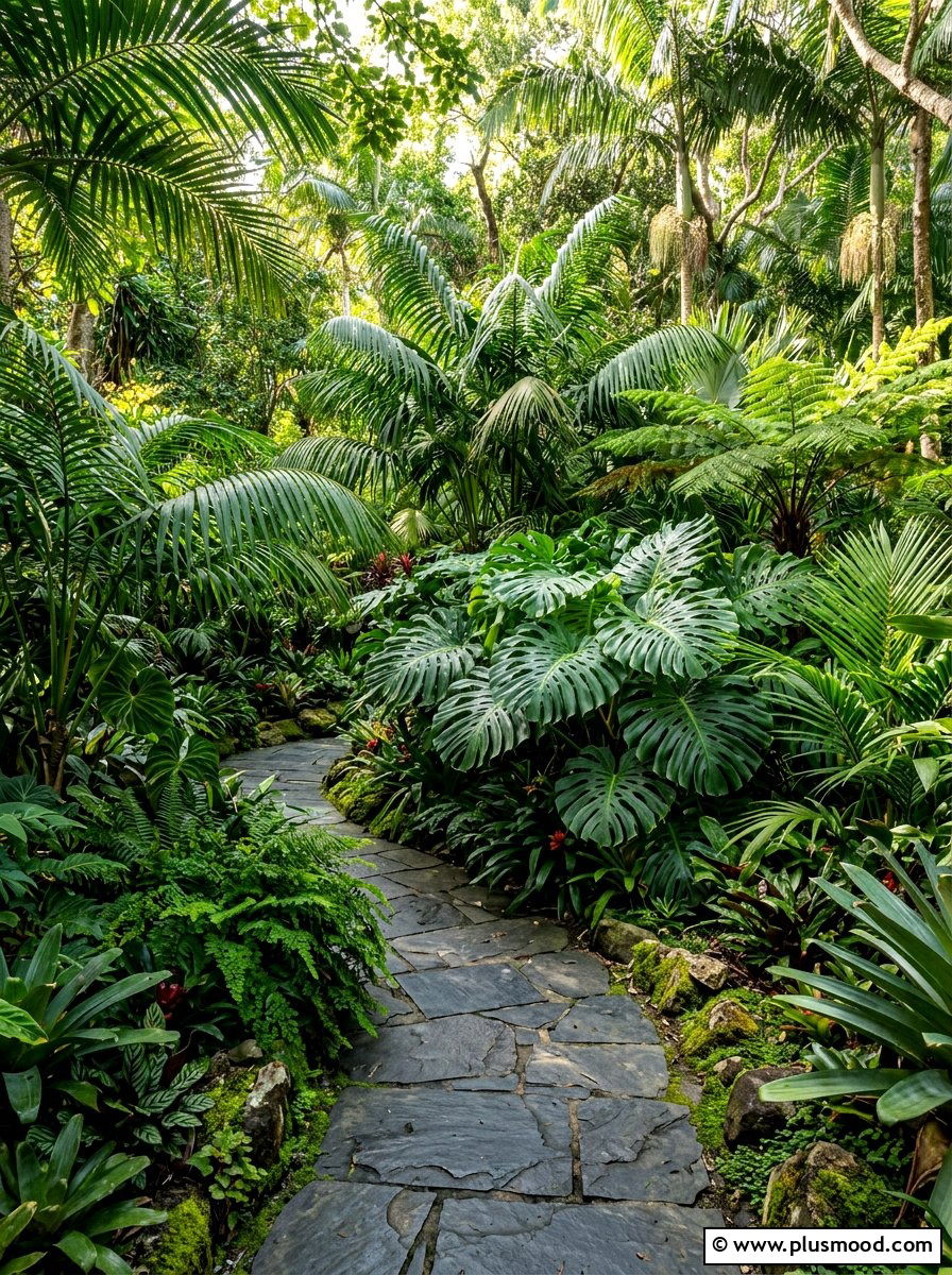 Tropical Foliage Garden - 25 summer modern garden ideas