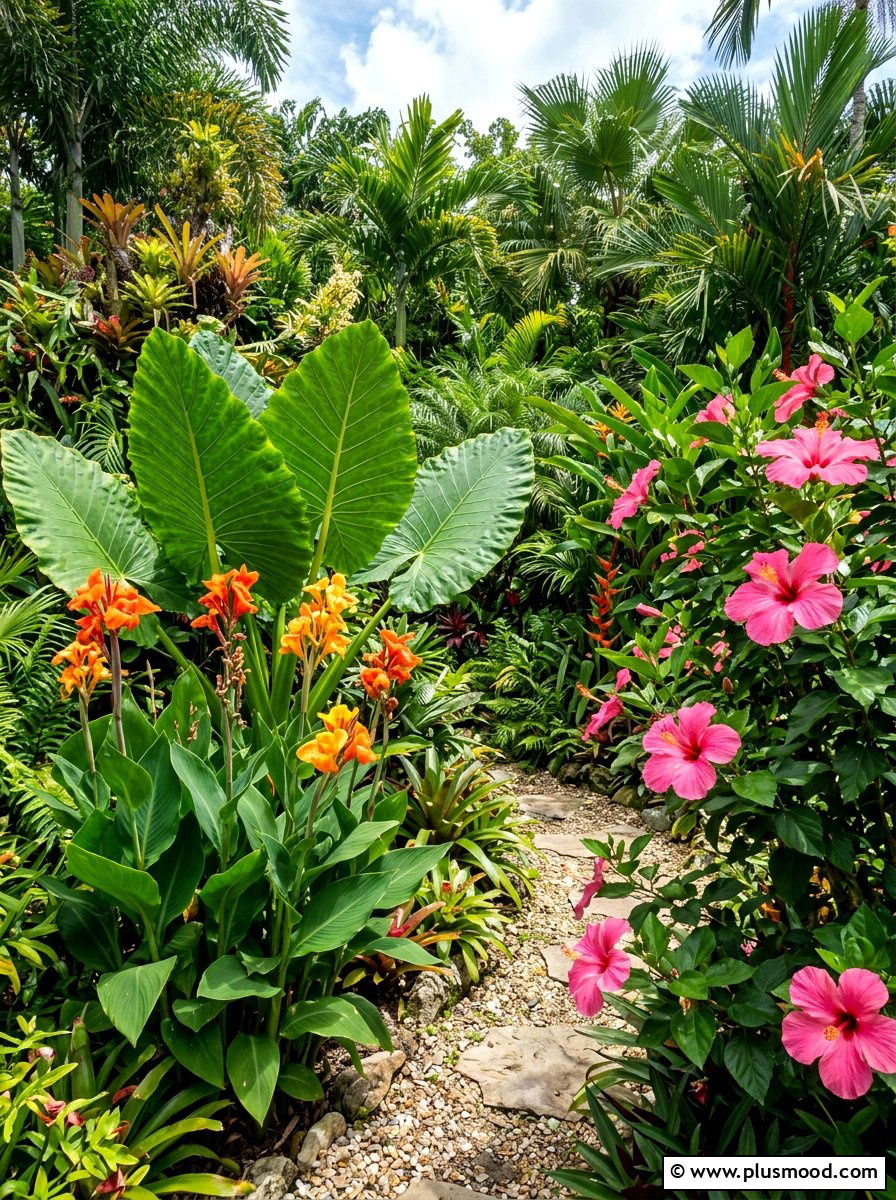 Tropical Foliage Plants - 25 summer curb appeal landscaping ideas