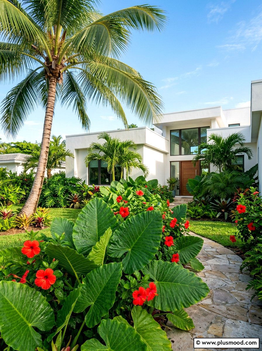 Tropical Front Yard - 25 summer front yard landscaping ideas