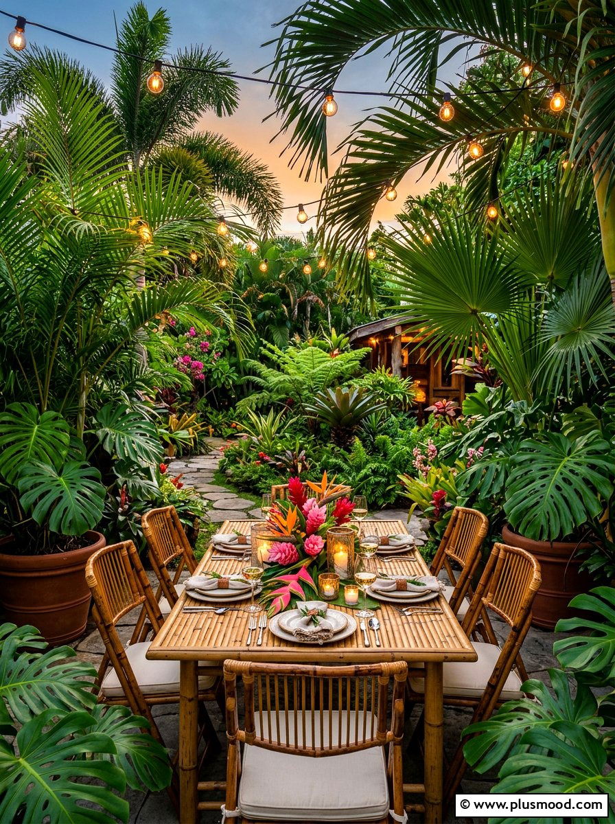 Tropical Garden Dinner - 25 late summer outdoor dining ideas