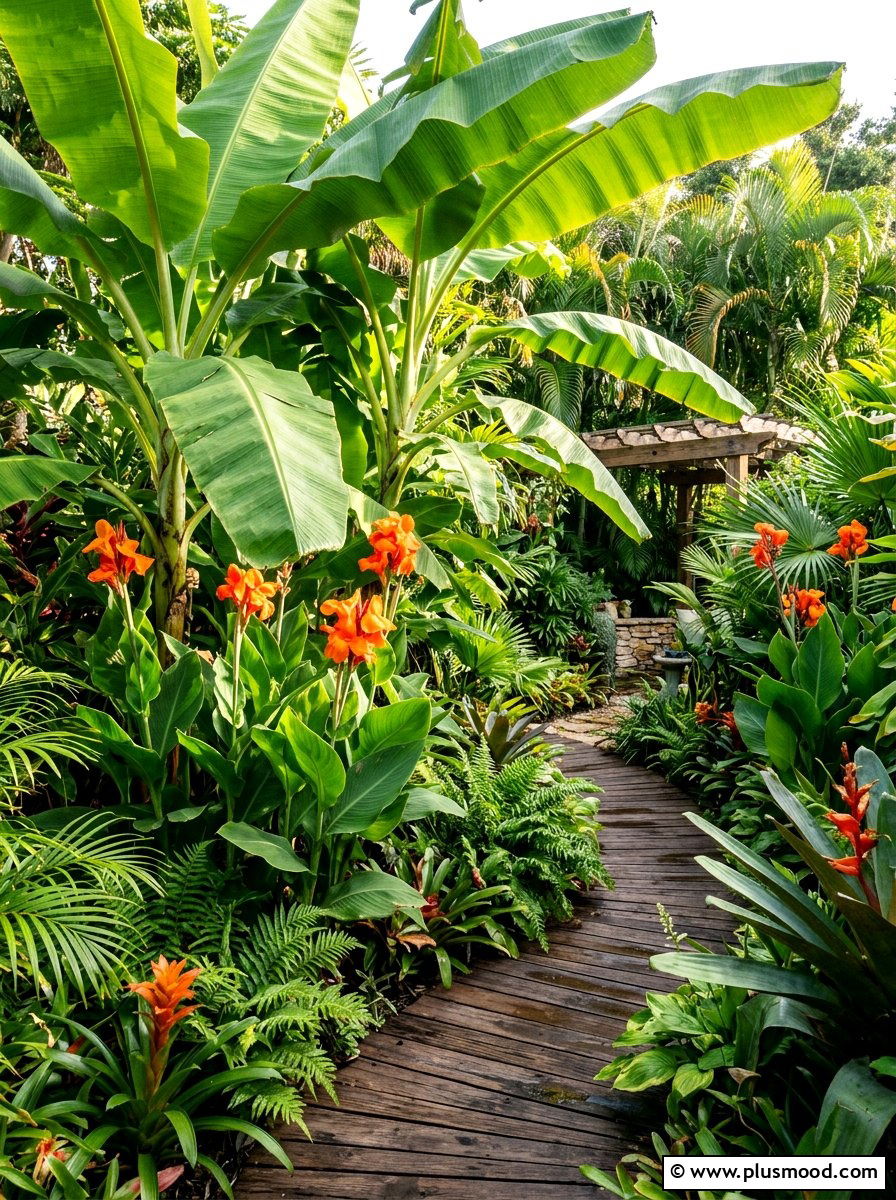 Tropical Garden Oasis - 25 small backyard ideas with garden